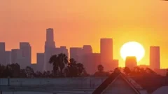 Los Angeles sunrise, timelapse.