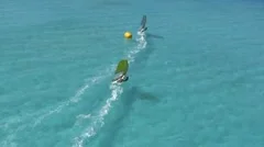 Aerial shots of windsurfs in Mexico
