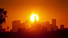 Los Angeles sunrise. Timelapse.