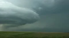 Supercell thunderstorm rotation (mesocyclone) with tornado potential