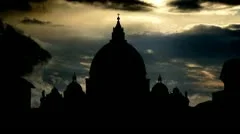 Italy Vatican city St Peter basilica sky summoning