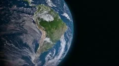 Earth 3d view from space. South America.