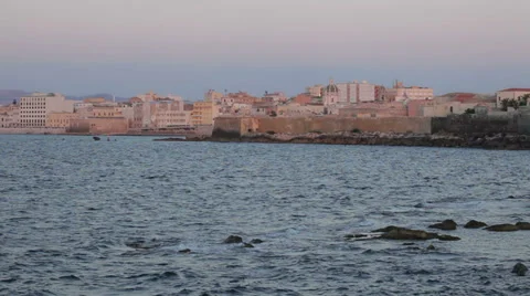 0109 Trapani at dusk Video stock 30695131