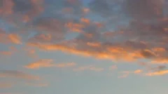 Sunset time lapse clouds in the sky