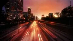 Los Angeles traffic, timelapse.