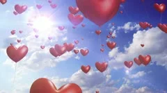 Heart Balloons - Wedding / Love Video Background Loop