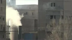 China old factory pollution smoke smokestacks gas dirty pollute
