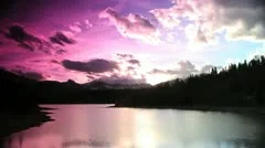 Time lapse Sunset Reflection Lake & Rockies #6