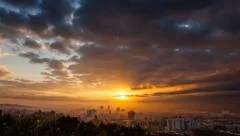 Los Angeles sunrise, timelapse.