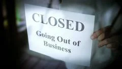 Placing a Going Out of Business Sign on Glass Door