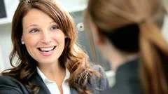 Banking Executive Meeting Female Business Client