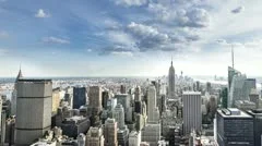 Manhattan New York City Timelapse Empire State Building Day to Night 4K Panning