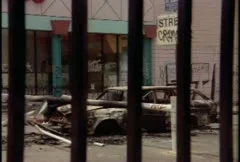 Massive destruction during the LA riots in 1992.