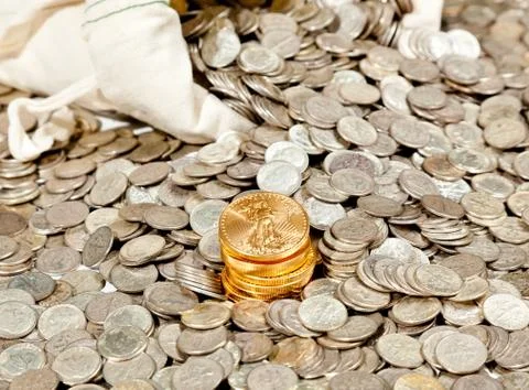 linen  bag  of  old  pure  silver  coins  used  to  invest  in  silver  as  a  commodity  with  a  selection  of  golden  eagle  gold  coins xkwx bag,  bank,  bullion,  carat,  cash,  cent,  cloth,  coin,  coins,  commodity,  currency,  dimes,  dollar,  eagle,  finance,  fortune,  gold,  golden,  hoard,  investment,  isolated,  jackpot,  many,  metal,  money,  old,  pile,  pot,  price,  pure,  retirement,  rich,  sack,  savings,  silver,  spill,  sterling,  studio,  treasure,  valuable,  vintage,  wealth,  white