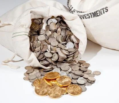 linen  bag  of  old  pure  silver  coins  used  to  invest  in  silver  as  a  commodity  with  a  selection  of  golden  eagle  gold  coins xkwx bag,  bank,  bullion,  carat,  cash,  cent,  cloth,  coin,  coins,  commodity,  currency,  dimes,  dollar,  eagle,  finance,  fortune,  gold,  golden,  hoard,  investment,  isolated,  jackpot,  many,  metal,  money,  old,  pile,  pot,  price,  pure,  retirement,  rich,  sack,  savings,  silver,  spill,  sterling,  studio,  treasure,  valuable,  vintage,  wealth,  white