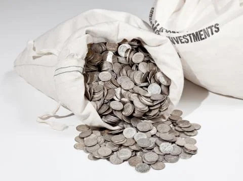 linen  bag  of  old  pure  silver  coins  used  to  invest  in  silver  as  a  commodity xkwx bag,  bank,  bullion,  cash,  cent,  cloth,  coin,  coins,  commodity,  currency,  dimes,  dollar,  finance,  fortune,  gold,  hoard,  investment,  isolated,  jackpot,  many,  metal,  money,  old,  pile,  pot,  price,  retirement,  rich,  sack,  savings,  silver,  spill,  sterling,  studio,  treasure,  valuable,  vintage,  wealth,  white