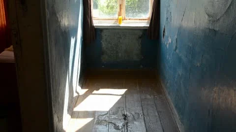 0118 old house window and day light Stock Footage 8895974
