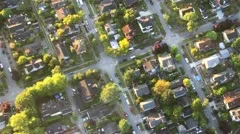 Overhead View of Residental Neighborhood Area and Street Grid