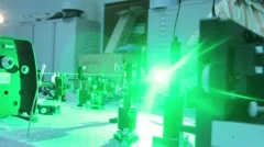 Experiments with a laser system in the laboratory