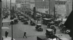 1930s Cars People Cross Madison Street Bridge Chicago Vintage Film Home Movie