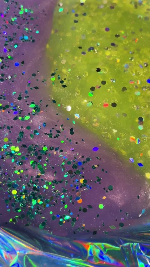 011_Glitter slime texture close up.mp4 Stock Footage 342546261