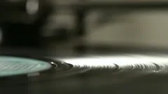 Vinyl on turntable - close up