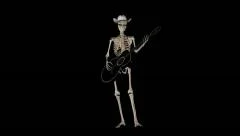 Skeleton Playing Guitar - Transparent Loop (+ alpha channel)