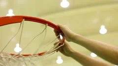 Basketball sequence, scoring baskets court