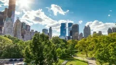 Central Park Trees Timelapse Skyscrapers Manhattan New York City NYC Beautiful