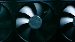Fan turbine behind a dark surface