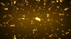 gold shiny confetti background loop