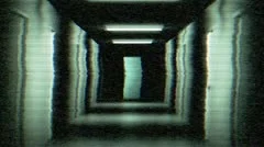 Dolly Zoom into a dark Hallway (TV Noise)