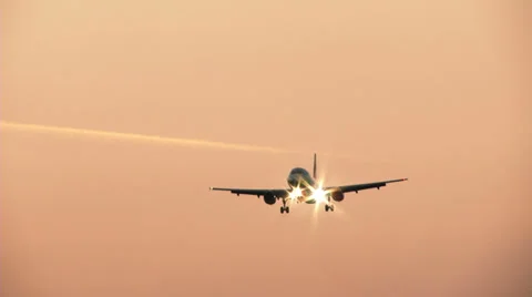 0132 landing Video stock 32370117
