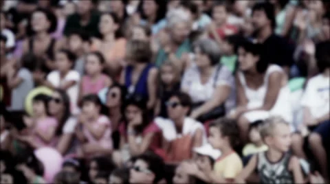 0133 audience blurred Video stock 32370944