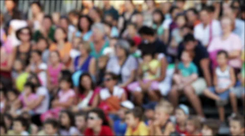0134 audience blurred Video stock 32371033