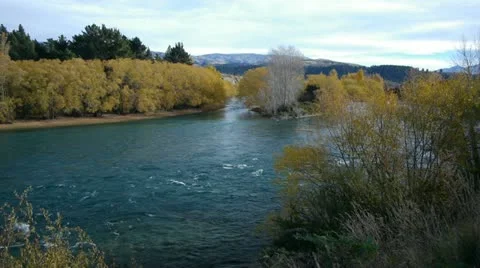 0137-hawea-river1 Stock-Footage 12013318