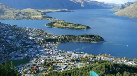 0155-queenstown-view2 Video stock 12049671