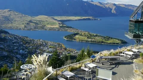 0157-queenstown-view4 Video stock 12052995