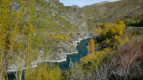 0159-kawarau-river1 Video stock 12062052