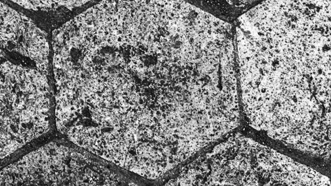 015_Hexagonal stone pavement texture.mp4 Stock Footage 345657000