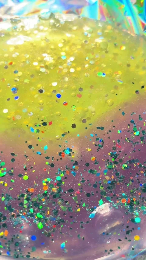 016_Glitter slime texture with vibrant colors.mp4 Video stock 342546205