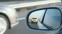 Hummer Chasing Car Rear View Mirror
