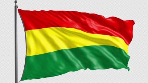 019 Flag of Bolivia with Alpha channel 3D Rendering 019 Stock Footage 159195853