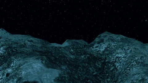 0196 Spaceship Landing on Comet in Space, 4K Stock-Footage 45705380