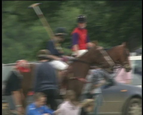 02-06-2002 Prince William on a polo pony. - 1 Video stock 90378257