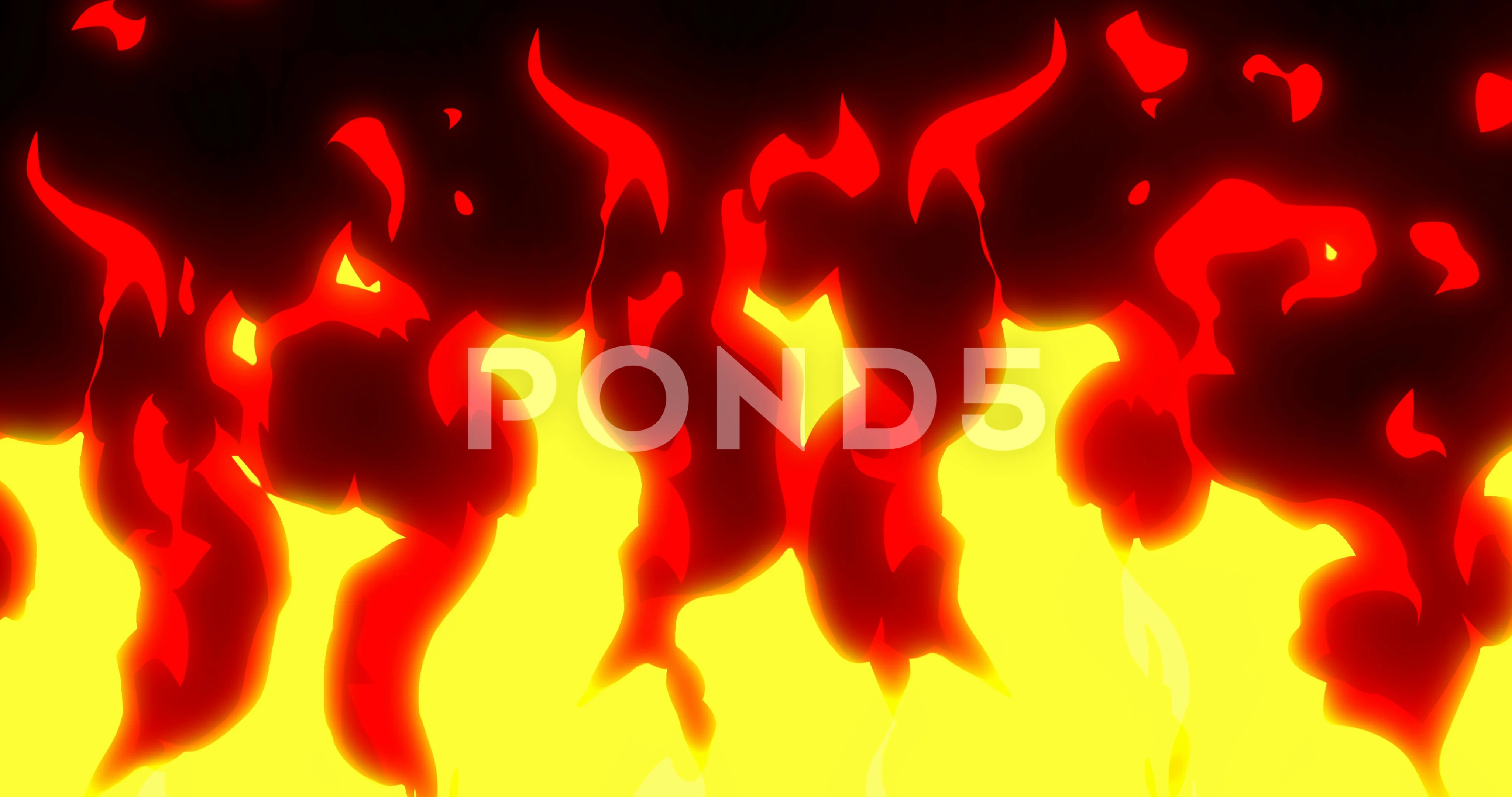 02 - 2D Cartoon Fire Animation 4k Fireba... | Stock Video | Pond5