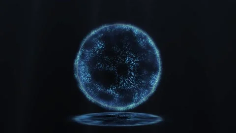 02 - Blue - abstract motion sphere Stock Footage 222937555