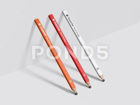 02.  Carpenter's pencil Mockup PSD Template