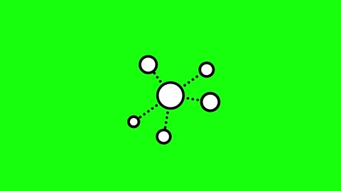 02-icona-network-bn 2 Video stock 334714233