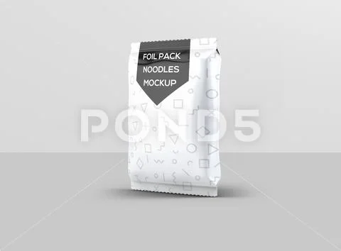 02 Instant Food Foil Bag Mock-Up PSD Template